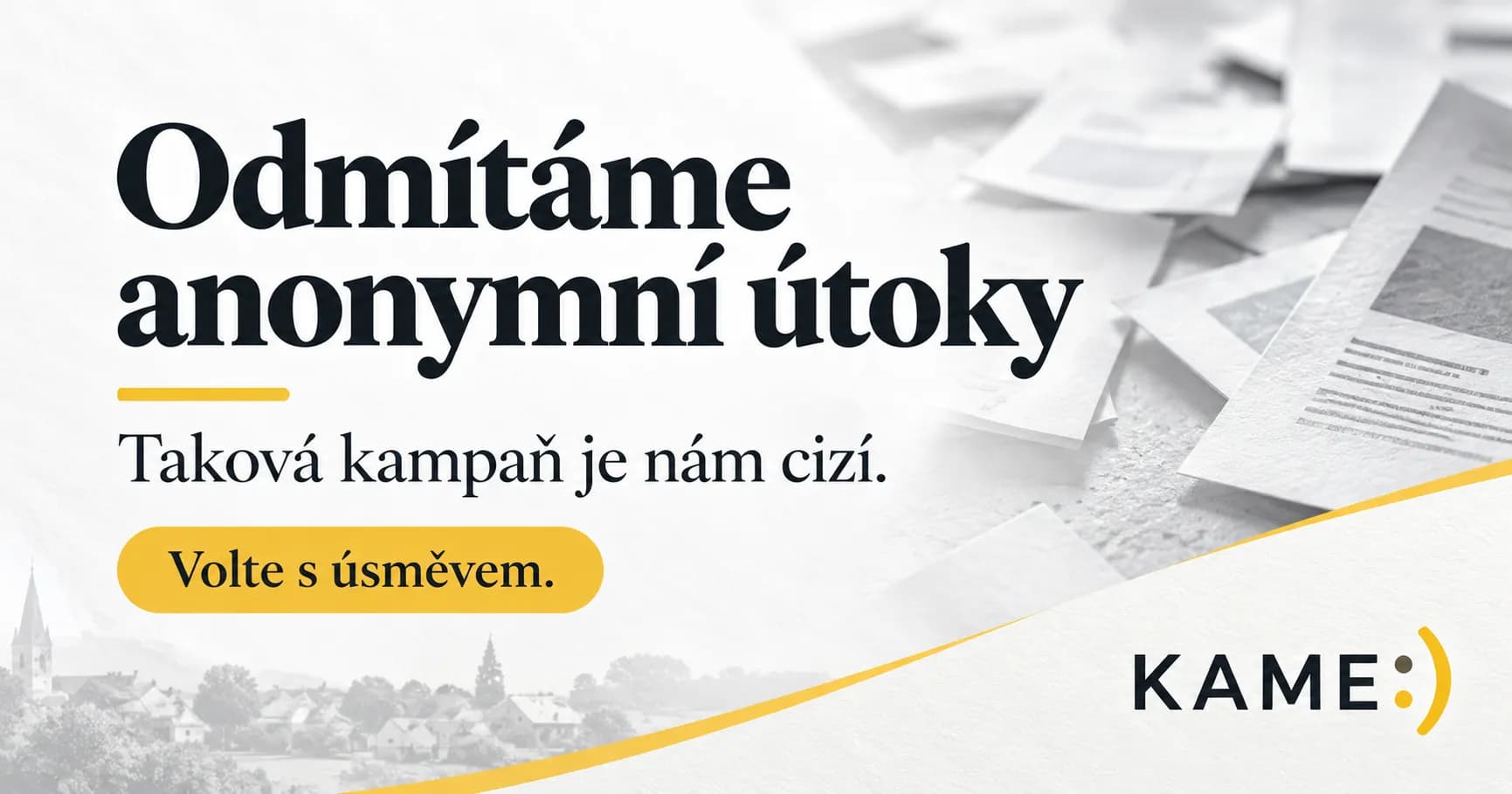 Anonymní dopisy jako způsob vedení kampaně odmítáme!